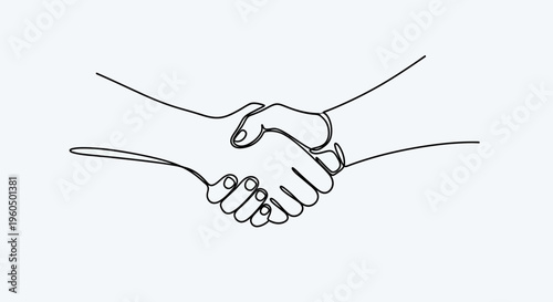 Handshake illustration, agreement, partnership, trust, business deal, collaboration, success