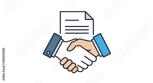 Business handshake agreement, partnership deal, contract signing, successful negotiation, teamwork