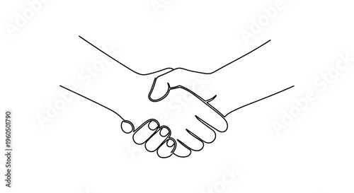 Handshake illustration: agreement, partnership, and trust in business