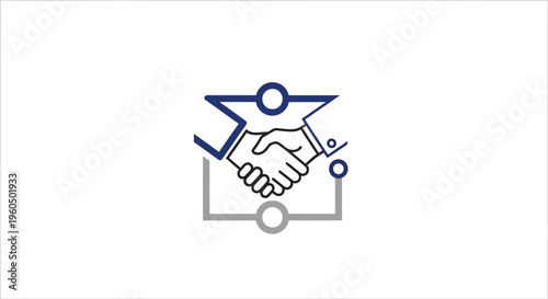 Business Partnership Handshake Agreement Concept Icon