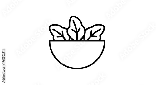 Simple Salad Bowl Icon