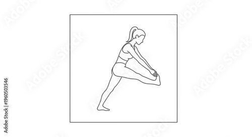 Woman doing yoga pose, stretching legs and body, healthy lifestyle, fitness