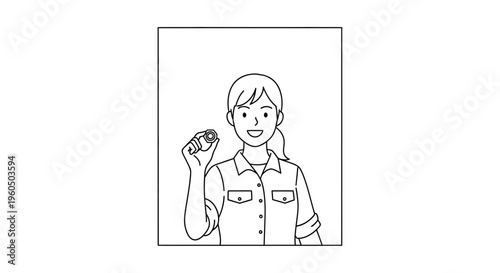 Woman holding a light bulb, idea concept, innovation, creativity, inspiration, success