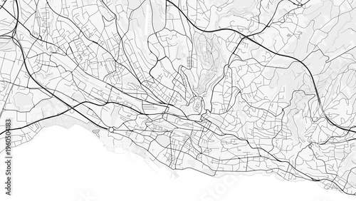 Konstfotografi Lausanne City Map