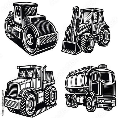 Infrastructure Essentials Road Roller, Tanker, and Tipper Set