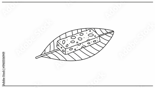 Tempeh Skewer on Leaf: Plant-Based Protein, Healthy Food, Vegan Cuisine, Indonesian Dish