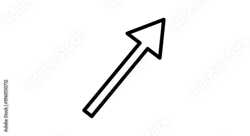 Upward Arrow Icon, Directional Symbol, Simple Graphic Design Element