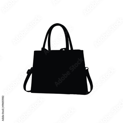black leather handbag