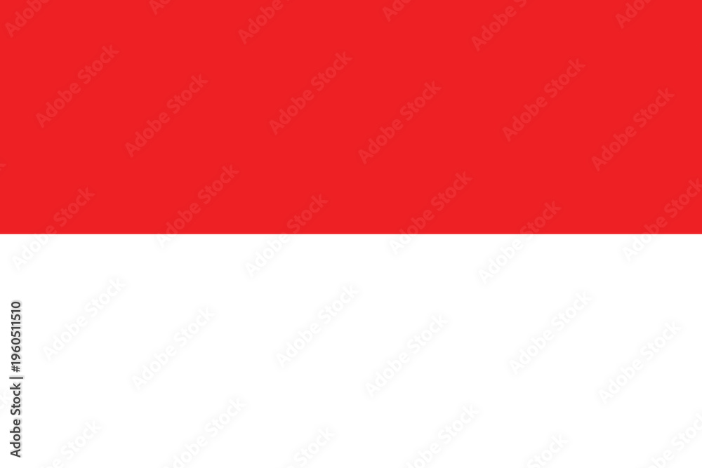 Naklejka premium Simple Flat Vector Design Indonesia National Flag