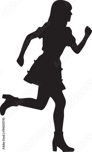 女性のアイドルのシルエットポーズ