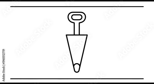 Minimalist garden trowel icon, a versatile hand tool for planting and cultivation endeavors