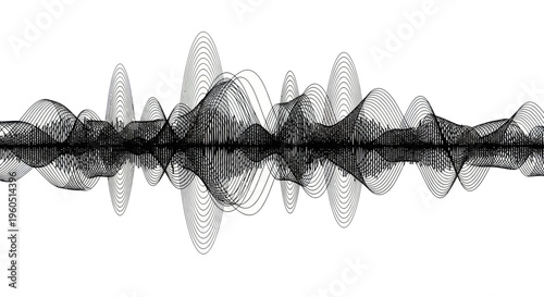 Abstract Sound Waveform Graphic - Audio Signal Visualization
