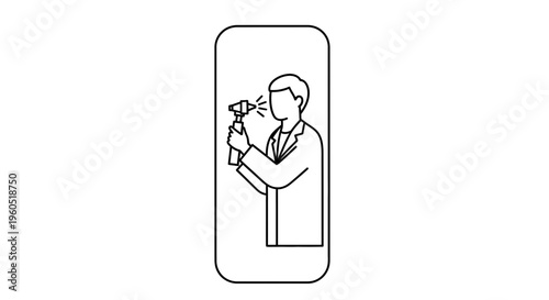 Digital healthcare consultation with otoscope for remote patient examination via mobile application