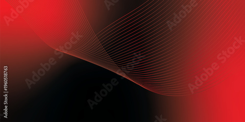 Glowing red and black gradient ribbons rising smoothly from a deep dark base over a grainy textured background with subtle luminous highlights, modern creative banner design
