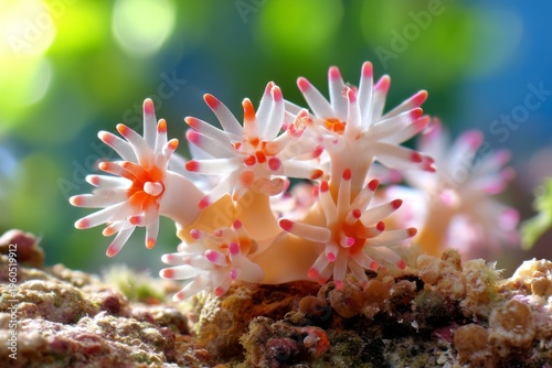 Wallpaper Mural Delicate Pink Coral Tips in Shallow Coastal Water Under Soft Sunlight Torontodigital.ca