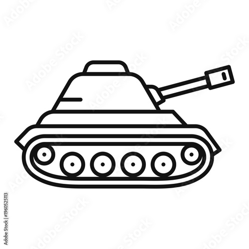 tank line icon with editable stroke