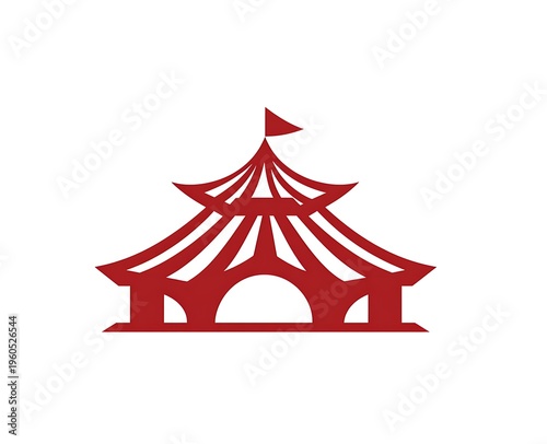 Classic Circus Tent Silhouette Illustration