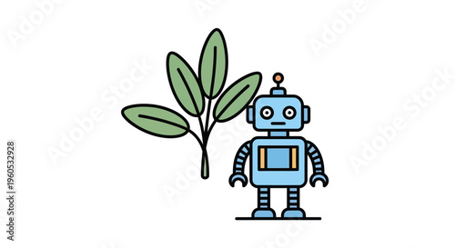 Exploring the harmonious intersection of robotics and nature through a simple illustration