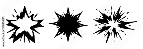 Photos Star explosion set with dynamic flame burst imagery featuring vibrant color pale