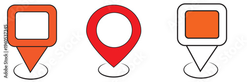 Location  icon set map pointer , navigation marker distance route  address destination indicator pinpoint button  icons collection black , red , green , blue  location icon set , white background, EPS