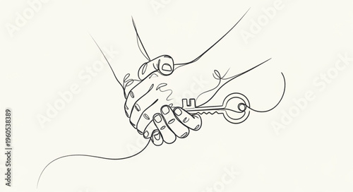 Hands Holding a Bicycle Brake.