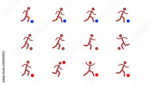 Collection of running and active lifestyle icons.