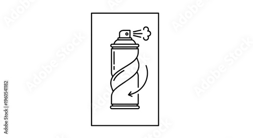 Aerosol spray can icon demonstrating proper shaking and usage instructions for products