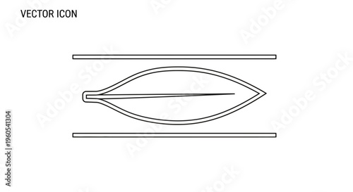 Minimalist anatomical muscle fiber structure diagram medical science vector icon outline