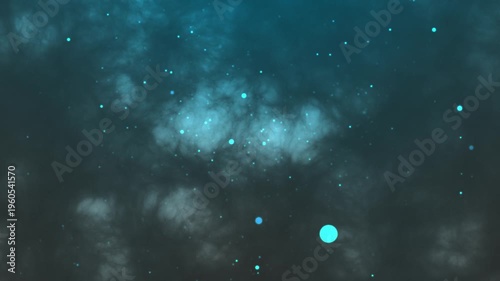 Dark blue starry night sky scene.