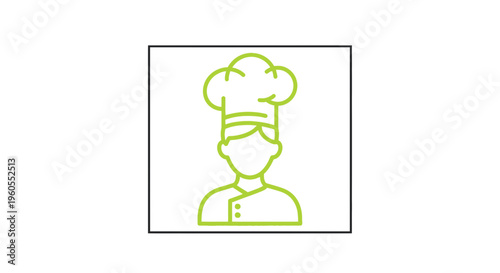 Chef Icon, Professional Cook Hat, Culinary Profession, Restaurant Service, Food Industry Symbol