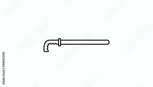 Black and white line drawing of a plunger with a long handle and a flexible rubber cup