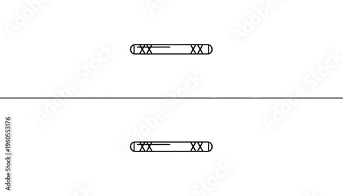 Blank License Plate Template with XX placeholders, isolated on white background