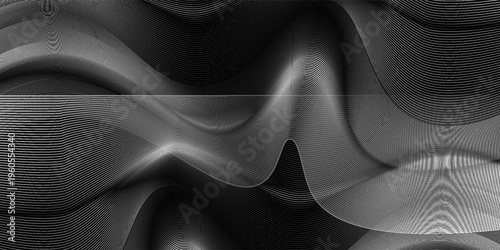 Abstract wave element for design. Digital frequency track equalizer. Stylized line art background eps10