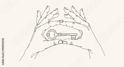 Hands Holding Small Fish Underwater.