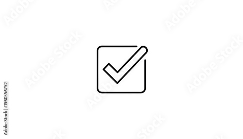 Free Download A simple black and white icon of a checkbox with a checkmark - GFXLoad
