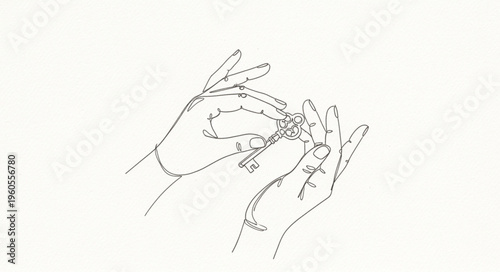 Hands Holding Small Objects Together.