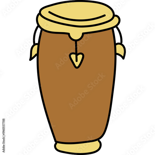 Cartoon Conga Drum Illustration