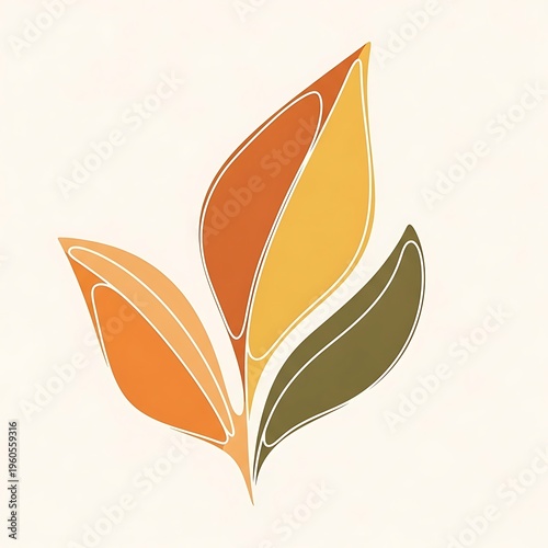 Autumn Leaves Illustration Graphic Design.