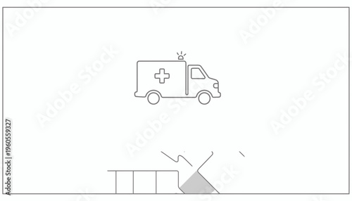 Ambulance Emergency Vehicle Responding to Medical Crisis