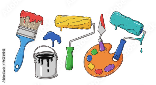 Painting Tools and Art Supplies.
