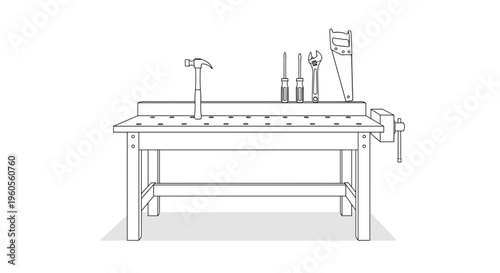 Tattoo Artist Workstation with Equipment.