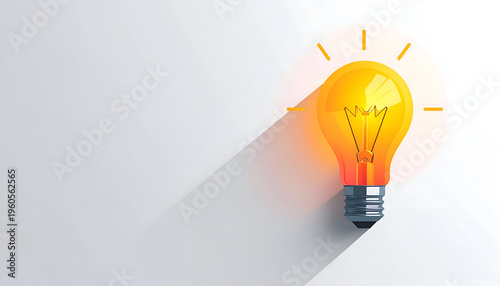 Shining light bulb illustration symbolizing innovative ideas and creative thinking