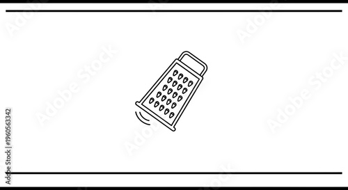 Minimalist kitchen utensil grater illustration for culinary design projects and cooking concepts