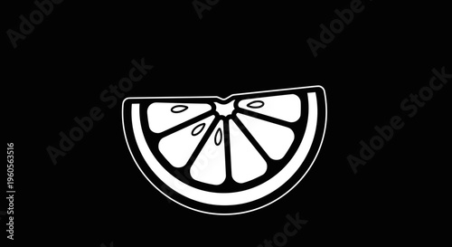 Lemon Slice Graphic Illustration Design.