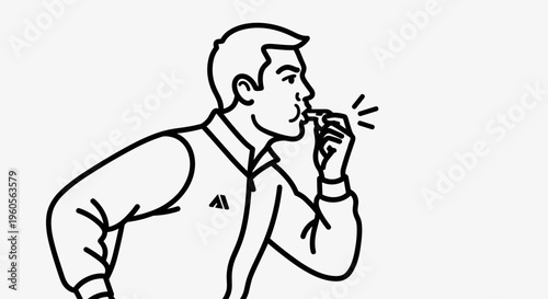Man Drinking from a Bottle.