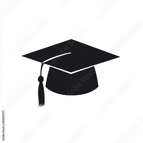 graduation cap isolated on white