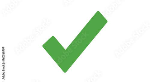 Green Check Mark Icon Symbol.