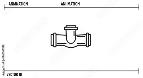 Simple line icon of a plumbing trap pipe fitting essential for modern sanitary systems