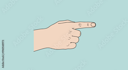Hand Pointing with Index Finger.