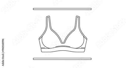 Minimalist Line Art Illustration of a Classic Women's Undergarment for Everyday Comfort